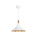 Lampada a sospensione Kano bianco oro 