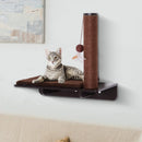 Mensola Tiragraffi per Gatti 55x30x50 cm in Legno MDF  Marrone