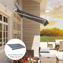 Telo di Ricambio per Tenda Parasole Retrattile 4x3 m in Poliestere Anti UV 50+ Grigio      