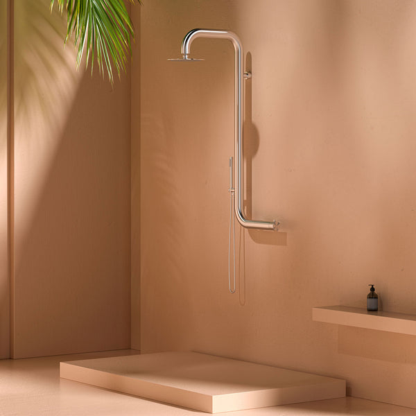 prezzo Doccia da Giardino in Acciaio Inox Installazione a 3 Punti a Parete Sined Cabras