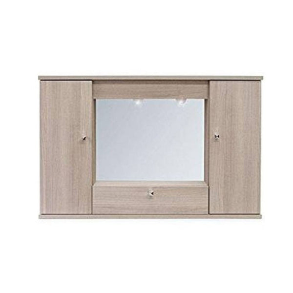 online Miroir de salle de bain mural avec 2 portes et abattant en orme