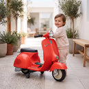 Moto Elettrica per Bambini 3+ Anni Licenza Piaggio Vespa 7,2 V 81x37x63 cm con Rotelle Rimovibili 3-5 km/h Max 30 kg in PP Rosso      