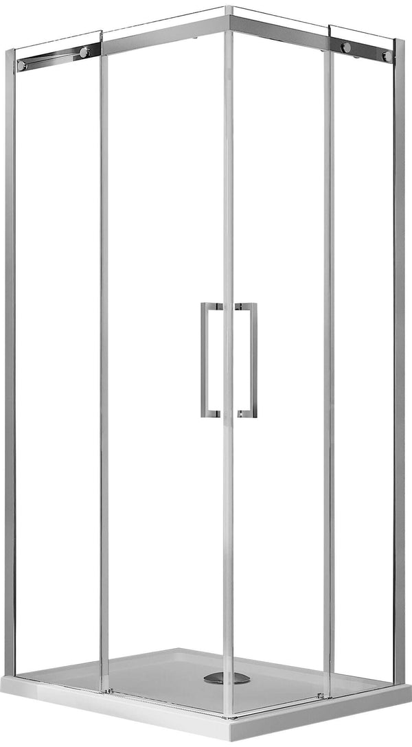 prezzo Cabine de Douche d'Angle 2 Portes Coulissantes en Cristal Transparent 8mm H200 Fosterberg Horsens Différentes Tailles