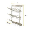 Scarpiera Laterale Destra per Armadi in Acciaio Emuca Hack Grigio Pietra