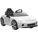 Macchina per Bambini 3-5 Anni con Licenza Ufficiale RUF GT Telecomando Cintura di Sicurezza e Musica Bianco      