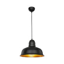Lampada a sospensione Kumbet  metallo nero interno oro