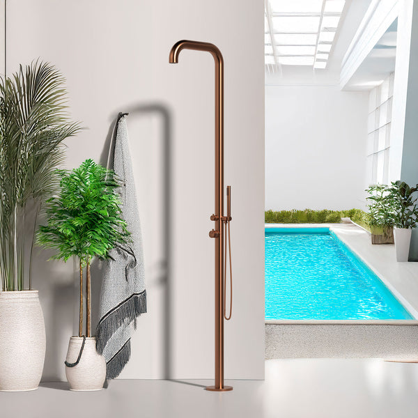 Doccia da Giardino in Acciaio Inox con Doccino Sined Chia Oro Rosa online