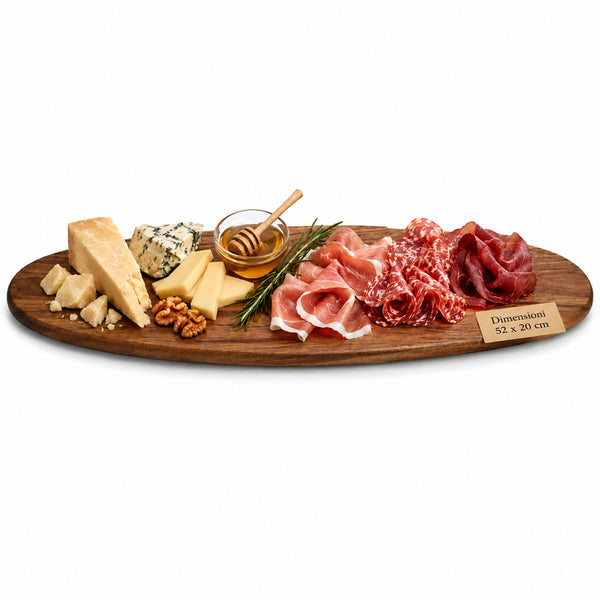 Vassoio Tagliere da Portata Ovale per Aperitivi 52x20 cm in Legno online