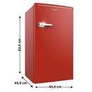 Frigorifero Vintage Monoporta 90 Litri 60W Classe A+ Kooper Rosso