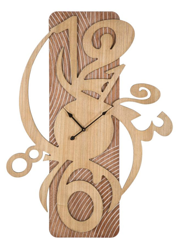 sconto Orologio da Muro Wolly 70x4,4x93 cm in MDF Naturale