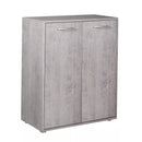 Armadietto Multiuso 2 Ante 87,6x35,3x72 cm in Truciolare Nobilitato Cemento