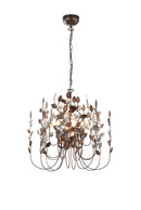 Lampadario da Interno  E14 in Metallo Ruggine Anticato