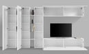 Parete Attrezzata Soggiorno 340x30x180 cm Maruska n°5 Bianco Lucido 