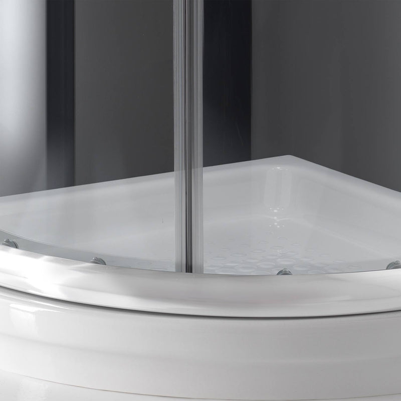 Box Doccia Semicircolare 2 Ante Scorrevoli In Cristallo Trasparente 6mm Fosterberg Aarhus Varie Misure