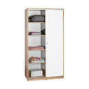 Armadio 94x182z52 cm sonoma bianco con ante scorrevoli
