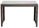 Set Tavolo + Sedie da Giardino in Polyrattan Atlanta Grigio