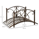 Ponticello da Giardino 99x68x53 cm in Metallo Nero