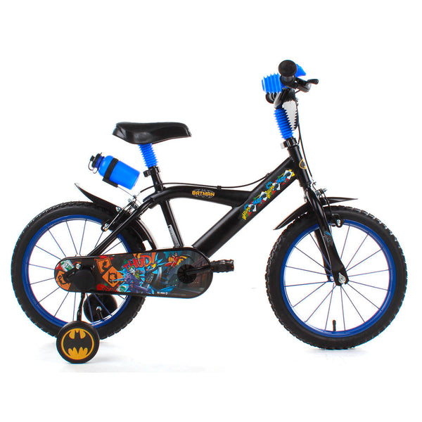 Bicicletta per Bambino 14"" 2 Freni Batman Nera prezzo