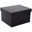 Scatola Multiuso in Legno con Cassetto Scorrevole Nero 70x60x42 cm 