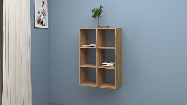 acquista Libreria da Muro o Pavimento 6 Vani 60x25x90 cm Maruska Rovere Wotan
