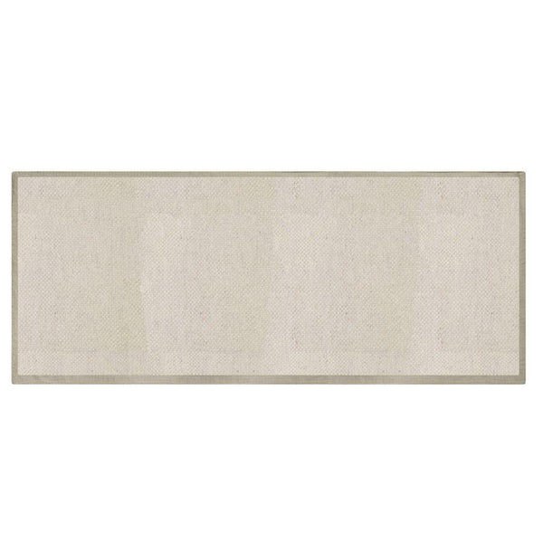 Tappeto Bagno Design Trama Semplice 50x150 cm in Cotone Bianco online