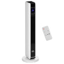 Riscaldatore Elettrico Ceramico 2200W con 3 Modalità Timer 8 Ore Telecomando Pannello LED Bianco      