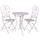 Set Bistrot Tavolo e 2 Sedie da Esterno in Ferro Bianco Provence Breakfast
