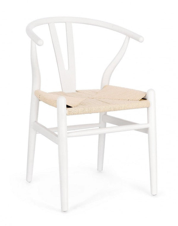acquista Chaise Artas 49x42x78 cm en bois blanc