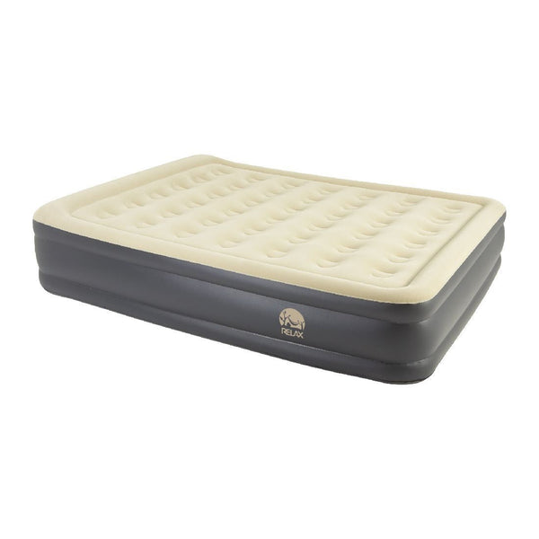 online Matelas de camping floqué double Queen 203x157x47cm Jilong Beige