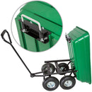 Carrello da Giardino Ribaltabile 4 Ruote 75 litri Ranieri Verde