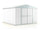 Cabane de jardin en tôle d'acier porte-outils 327x307x217 cm Enaudi Blanc