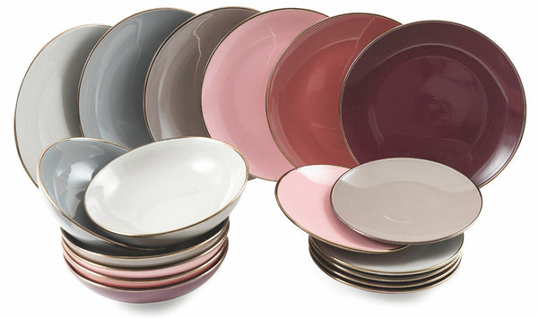 sconto Service de table 18 pièces en grès VdE Tivoli 1996 Royal Passion