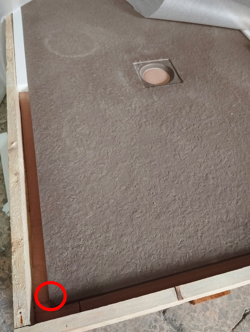 Piatto Doccia in Pietra 80x120 cm Bonussi Ardesia Stone Central Marrone Seconda Scelta