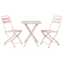 Set Tavolino e 2 Sedie Pieghevoli da Giardino Mia Salsa Rosa