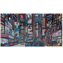 Tavolo Scrivania in Ferro con Piano in Vetro Temperato View City