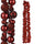 Ghirlanda Natalizia Festone LED 9,5x180 cm con 142 Palline Lucide e Opache Ø3-5 cm Rosso