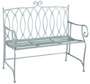 Panchina 2 Posti da Giardino 104x55x95,5 cm in Metallo Ragusa Verde