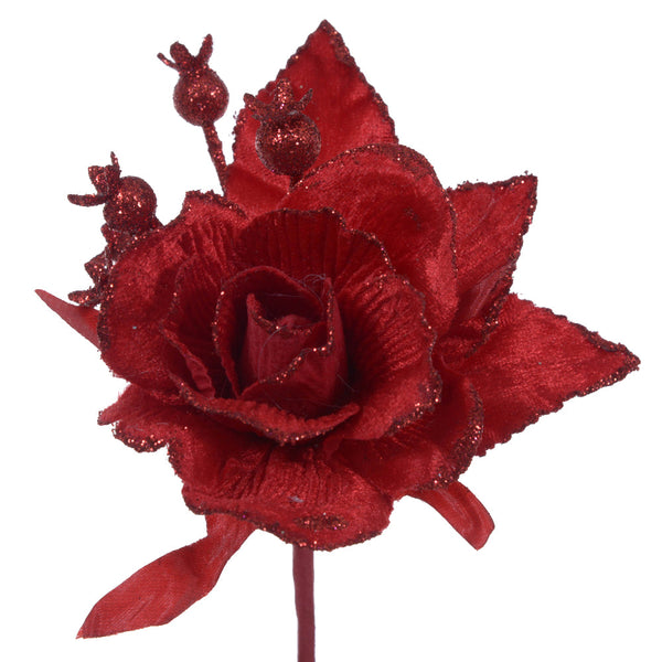 prezzo Lot de 24 Pics Roses et Fruits Rouges Ø10 cm