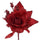 Lot de 24 Pics Roses et Fruits Rouges Ø10 cm