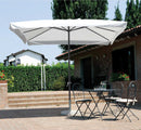 Ombrellone da Giardino 3x3 m Palo Ø48 mm in Alluminio con Manovella Vorghini Stem Antracite e Ecrù