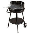 Barbecue a Carbone Carbonella Rotondo Ø51x84,5 cm con Vassoio in Acciaio al Carbonio Nero      