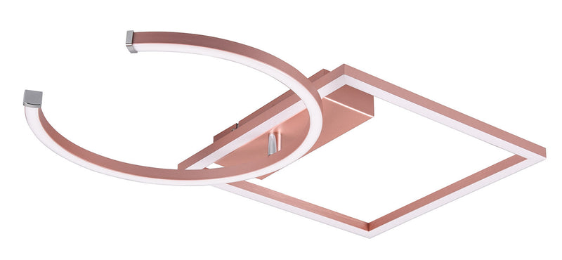 Plafoniera da Interno a LED SMD in Metallo Oro rosa