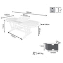 Tavolo Allungabile Ovale Double 180/240x100x74 h cm in Legno di Acacia Marrone