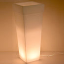 Vaso Luminoso da Giardino a LED 40x40x100 cm in Resina 5W Oak Bianco Caldo
