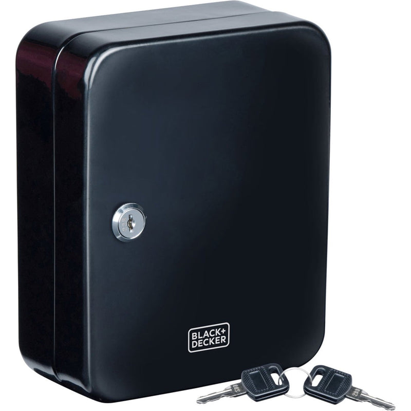 Cassetta Portachiavi Nera da Muro Serratura e Doppia Chiave 20 Ganci Ingresso Black & Decker
