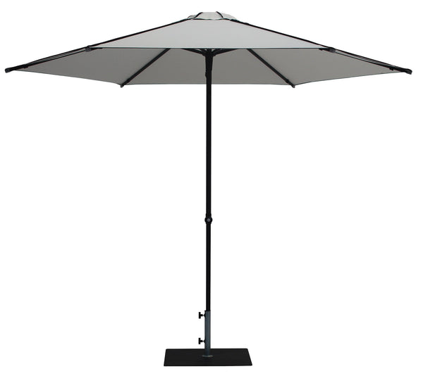 acquista Ombrellone da Giardino Ø3 m Palo Ø38 mm in Alluminio Tessuto Dralon Acrilico Border Bianco