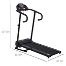 Tapis Roulant Elettrico Pieghevole con Schermo LCD 500W 