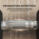 Set di Manubri Palestra da 2x17,5 kg con Impugnatura Antiscivolo in Metallo Nero      