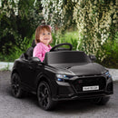 Macchina Elettrica per Bambini 3-5 Anni 6V Audi RS Q8 Autentica 1,5-3km/h con Telecomando e Musica Nero      