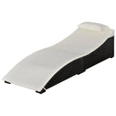 Lettino Prendisole Pieghevole da Giardino 198x68x50 cm in Rattan Nero e Bianco Crema